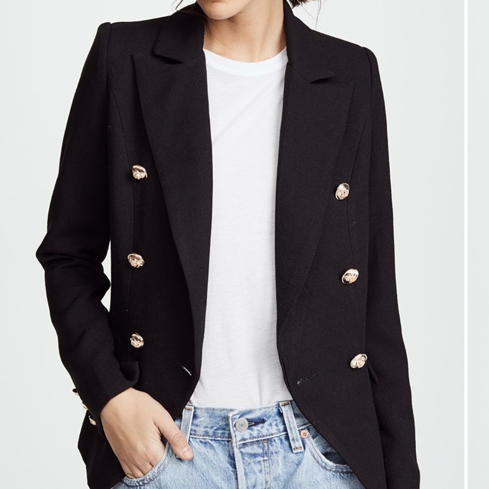 Lioness Black Blazer with Gold Accents